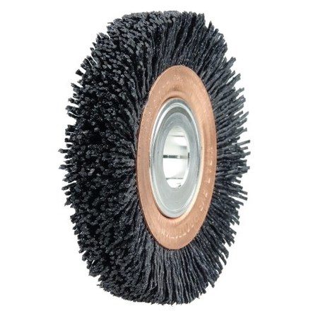 WEILER Burr-Rx 3" Narrow Face Wheel, .026/120CG Crimped Fill, 5/8"-1/2" 31240